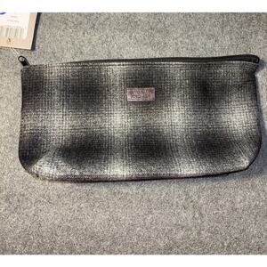 Stormy Kromer Wool Plaid Pouch Medium Carbon Black And Gray NWT 10x 6.5x 3